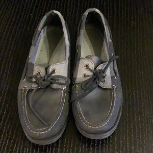 Black and gray sperry in perfect shape size 10